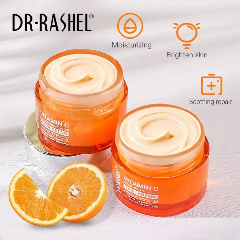 Crème Vitamin C éclaircissante anti-âge pour le visage - Dr Rashel